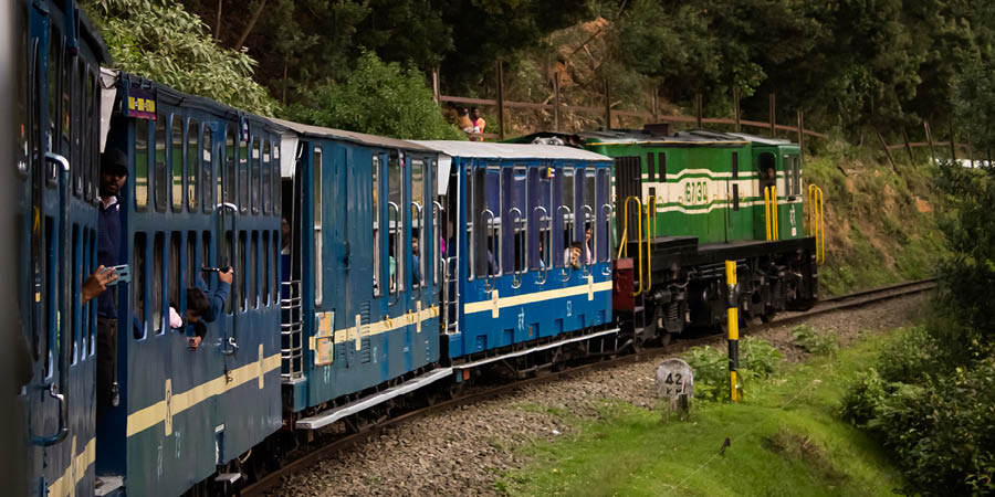 Enjoying a ride on the charming Darjeeling Mountain Railway
